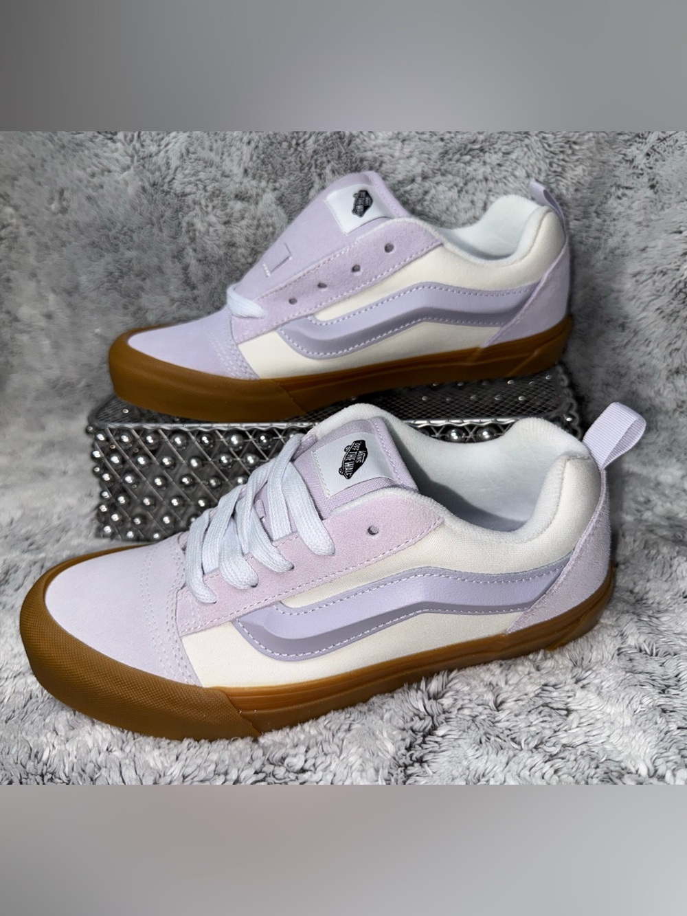 NIB Vans Knu Skool Lavender Purple Sz 6.5Y, 8W Chunky 90s Skate Shoe VN000D2TCPT
